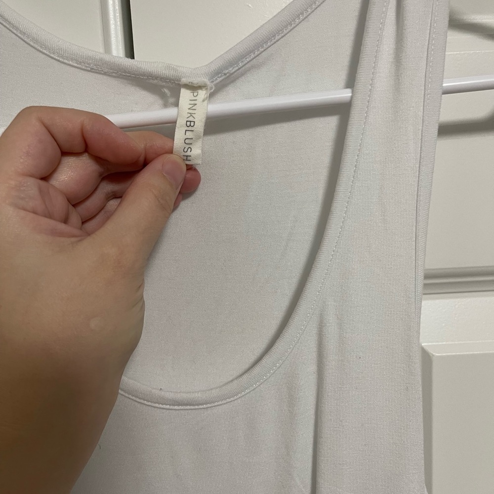 3/$20 PinkBlush white dress - Picture 4 of 4